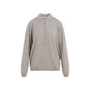 The Frankie Shop Tala Knit V-Neck Polo - WOMEN CLOTHING - THE FRANKIE SHOP - T.Luxy