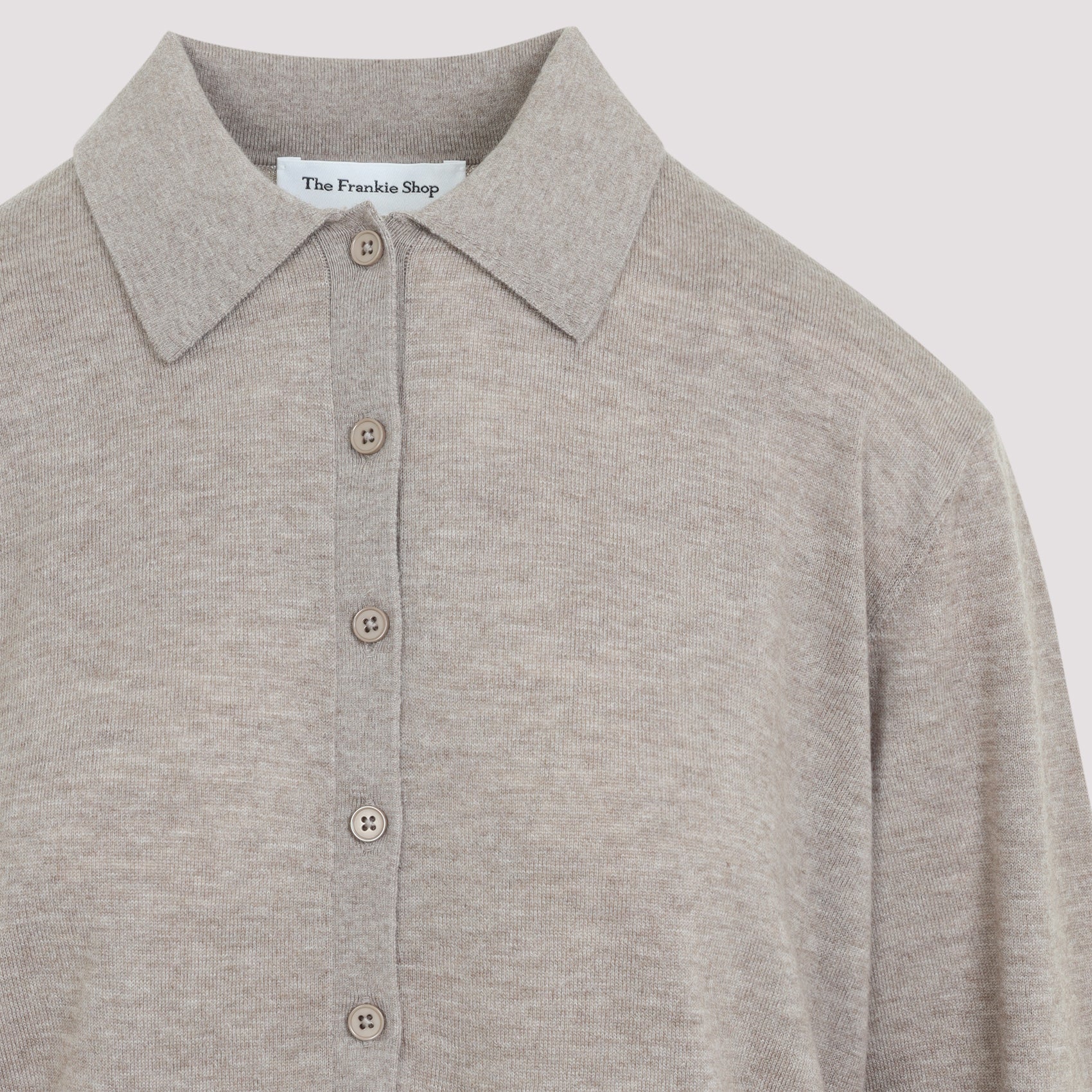 The Frankie Shop Tala Knit V-Neck Polo - WOMEN CLOTHING - THE FRANKIE SHOP - T.Luxy