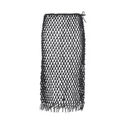 The Frankie Shop Nelaya Leather Macramé Skirt - WOMEN CLOTHING - THE FRANKIE SHOP - T.Luxy