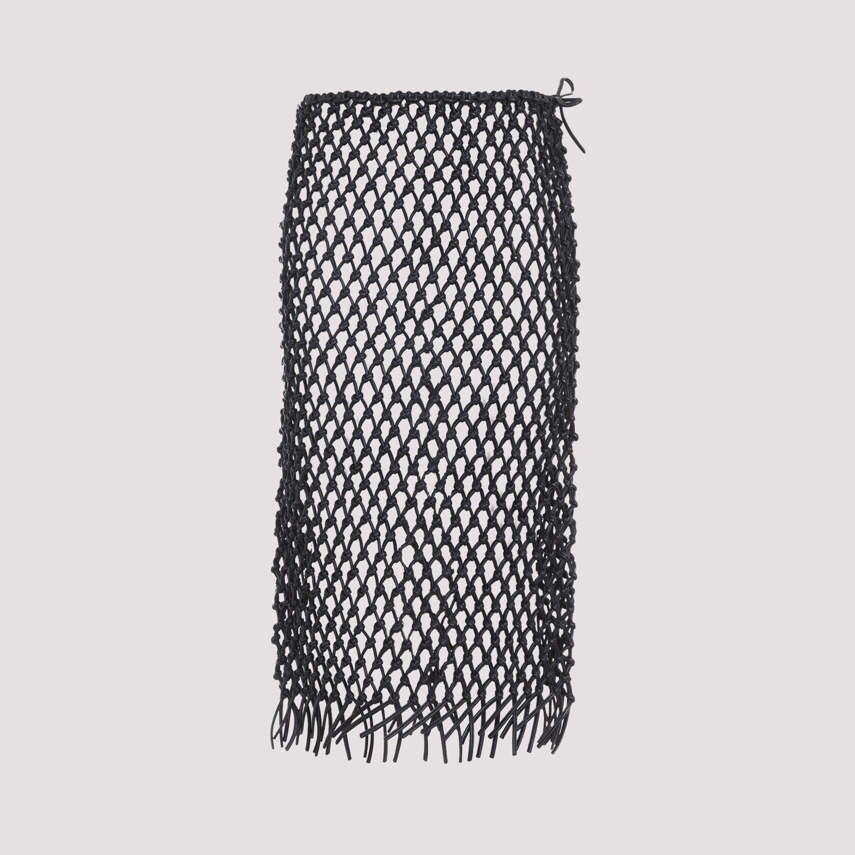 The Frankie Shop Nelaya Leather Macramé Skirt - WOMEN CLOTHING - THE FRANKIE SHOP - T.Luxy