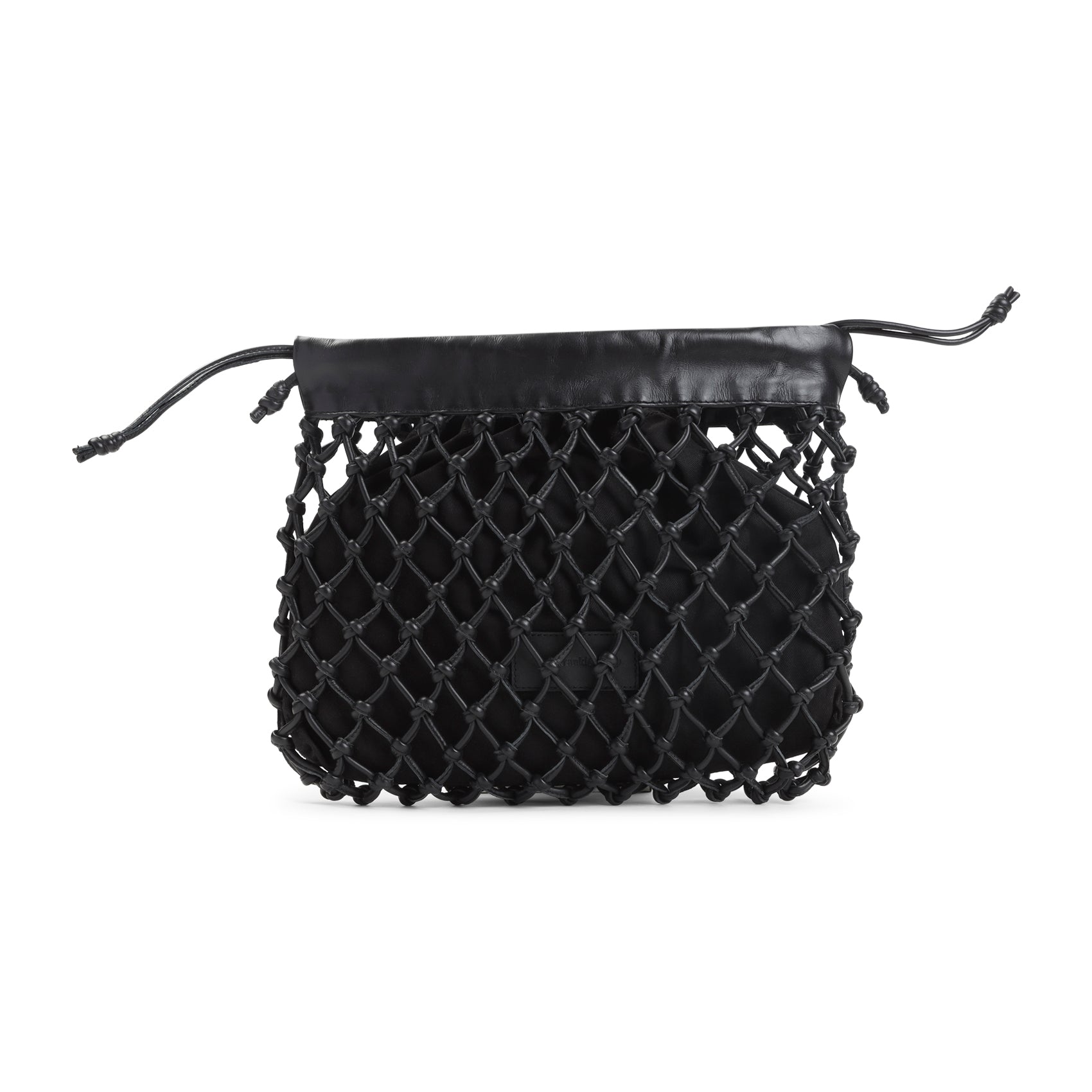 The Frankie Shop Morgan Leather Macramé Small Pouch - WOMEN BAGS - The Frankie Shop - T.Luxy