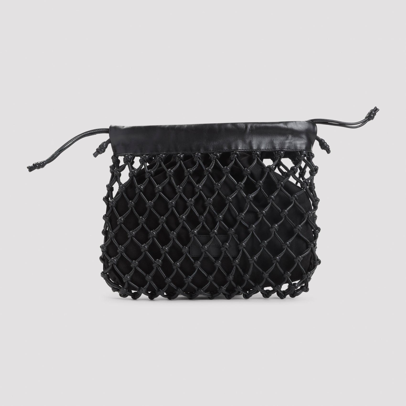 The Frankie Shop Morgan Leather Macramé Small Pouch - WOMEN BAGS - The Frankie Shop - T.Luxy