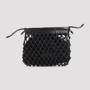 The Frankie Shop Morgan Leather Macramé Small Pouch - WOMEN BAGS - The Frankie Shop - T.Luxy