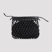 The Frankie Shop Morgan Leather Macramé Small Pouch - WOMEN BAGS - The Frankie Shop - T.Luxy
