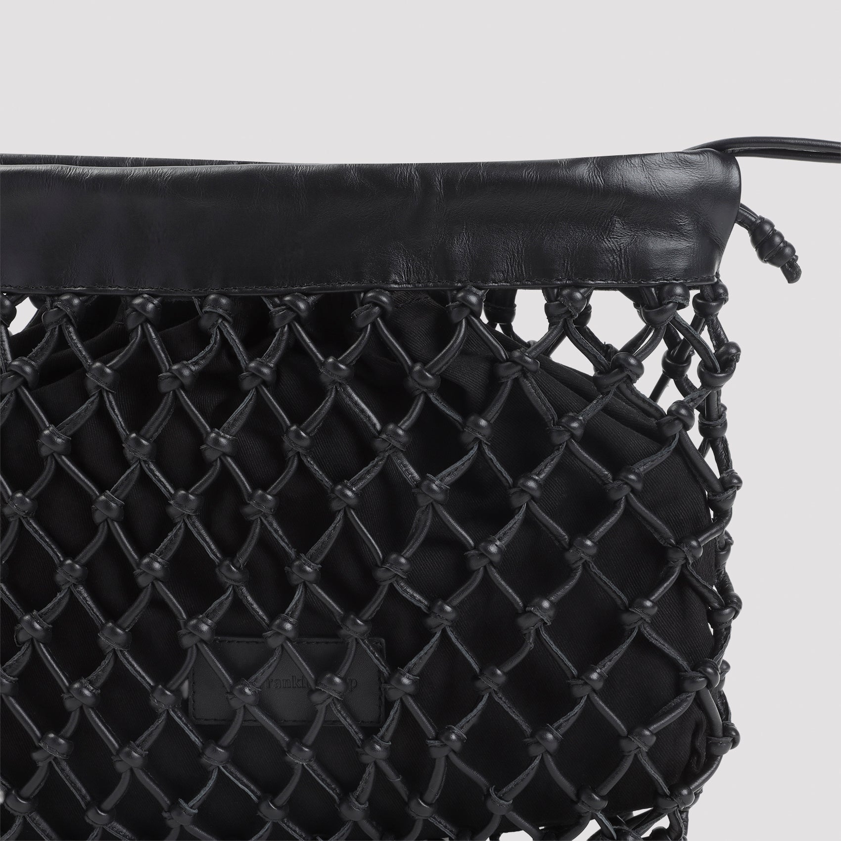 The Frankie Shop Morgan Leather Macramé Small Pouch - WOMEN BAGS - The Frankie Shop - T.Luxy