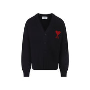Ami Paris Cardigan - Black | 4b4c3ae25b6af4c4133b6449192db54848ca1421
