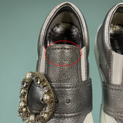 Miu Miu Leather Crystal Sneakers