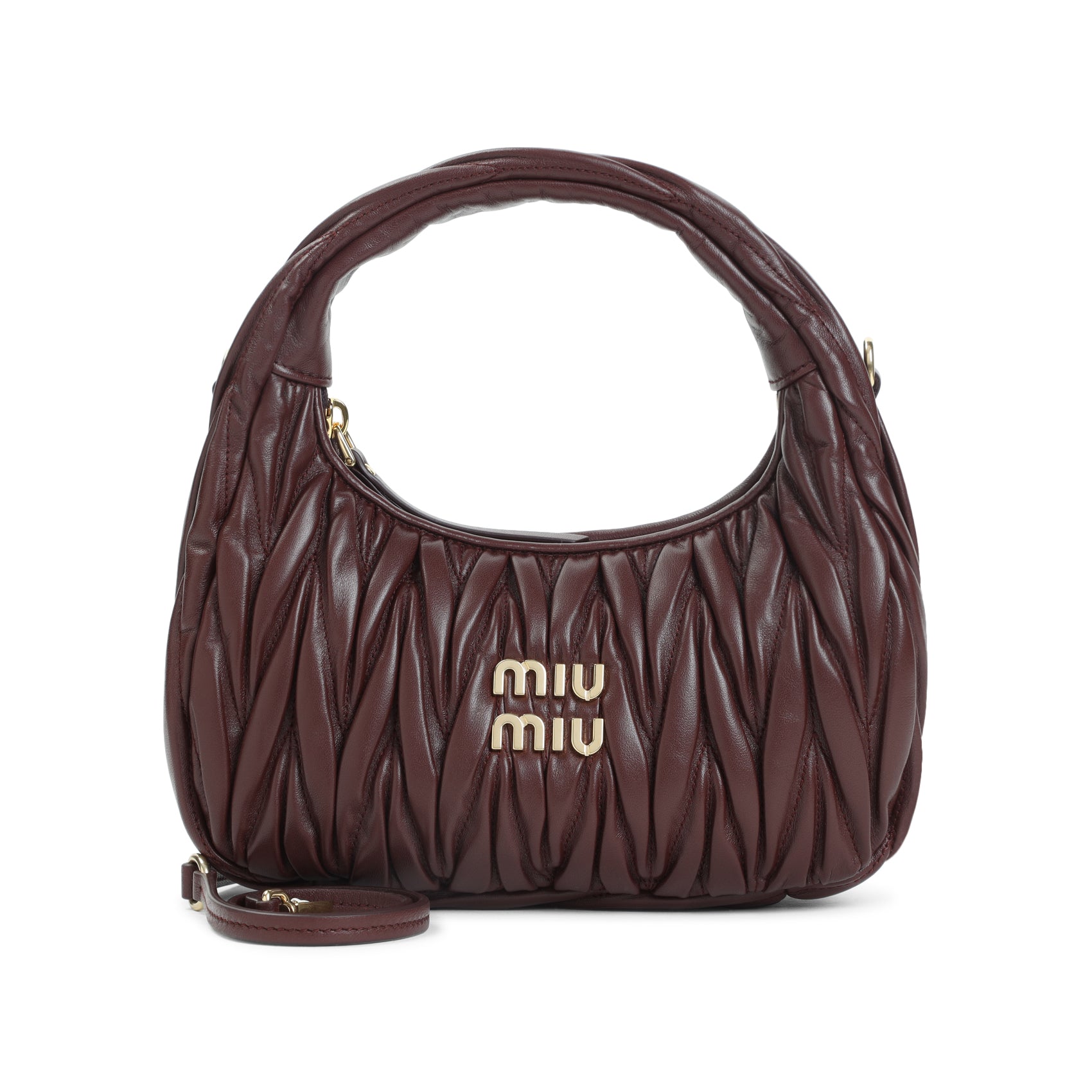 Miu Miu Small Wander Matelassé Hobo Bag - WOMEN BAGS - MIU MIU - T.Luxy