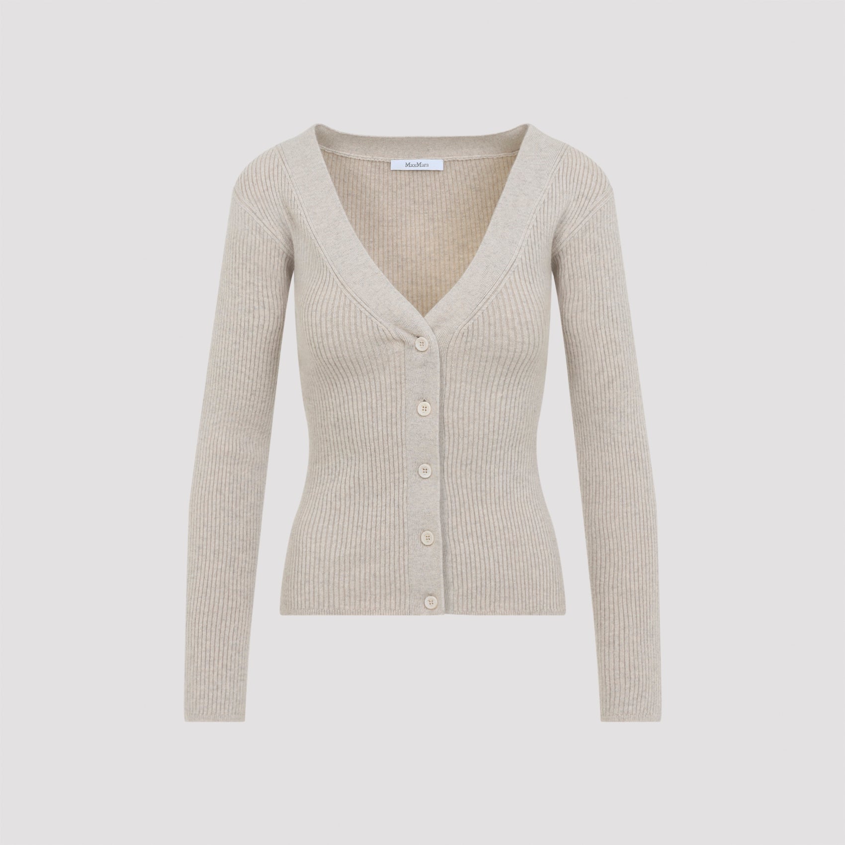 Max Mara Cardigan - Nude & Neutrals | 1aa615a8f9081591ab8bb08b3df597eeb62a8df2