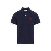 Ami Paris Polo - Blue | 443a1e6a96d8c76805cedf25b55027362cc0e6d0