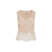 Ermanno Scervino Sleeveless Knit Top - WOMEN CLOTHING - Ermanno Scervino - T.Luxy