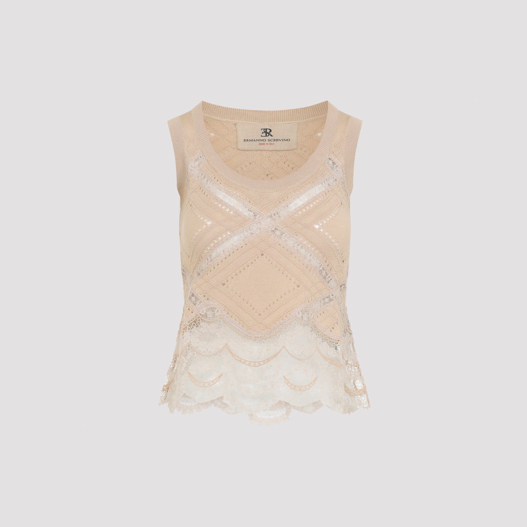 Ermanno Scervino Sleeveless Knit Top - WOMEN CLOTHING - Ermanno Scervino - T.Luxy