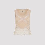 Ermanno Scervino Sleeveless Knit Top - WOMEN CLOTHING - Ermanno Scervino - T.Luxy