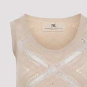 Ermanno Scervino Sleeveless Knit Top - WOMEN CLOTHING - Ermanno Scervino - T.Luxy