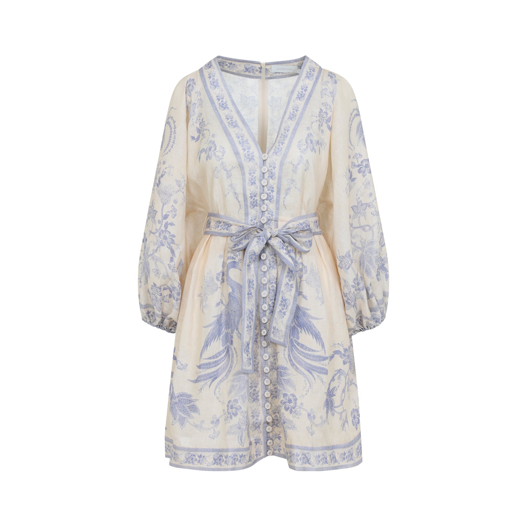 Zimmerman Indra Plunge Mini Dress - WOMEN CLOTHING - ZIMMERMANN - T.Luxy