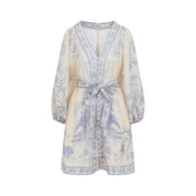 Zimmerman Indra Plunge Mini Dress - WOMEN CLOTHING - ZIMMERMANN - T.Luxy