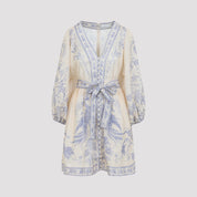 Zimmerman Indra Plunge Mini Dress - WOMEN CLOTHING - ZIMMERMANN - T.Luxy