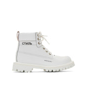 Heron Preston Leather Reflective Ankle Boots