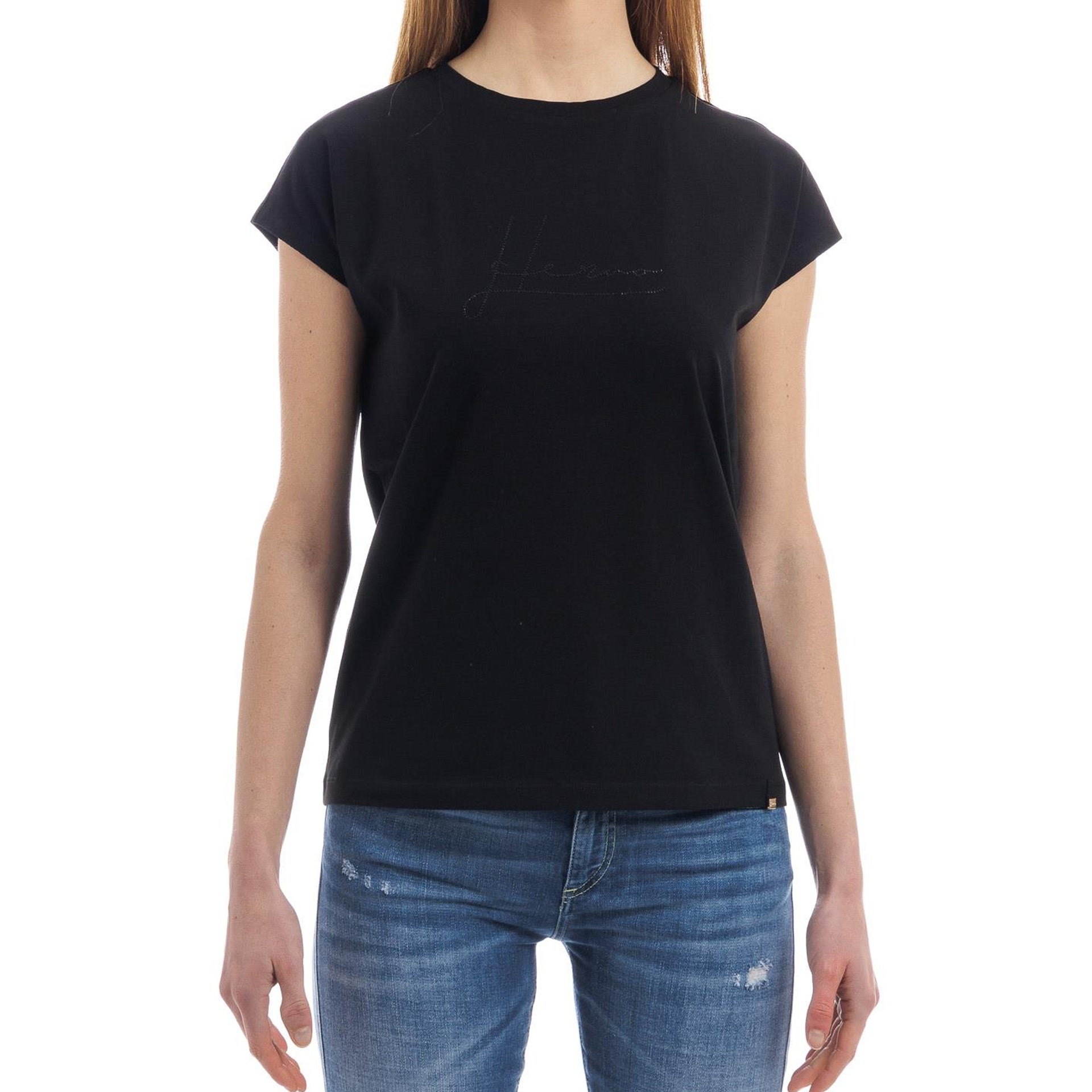 Herno Crystal - Embellished Logo T-shirt - WOMEN CLOTHING - HERNO - T.Luxy