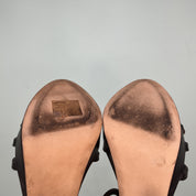 Sergio Rossi Leather Cut Out Farrah Sandals