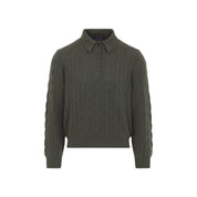 Ralph Laurent Collection Cable-Knit Polo Sweater - WOMEN CLOTHING - RALPH LAUREN COLLECTION - T.Luxy