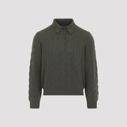 Ralph Laurent Collection Cable-Knit Polo Sweater - WOMEN CLOTHING - RALPH LAUREN COLLECTION - T.Luxy