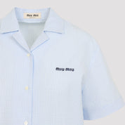 Miu Miu Shirts - Blue | 5acde708de2c1958477c96f3f6ef6bc0b84aa6dc