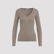 Brunello Cucinelli V neck - Brown | 47b1783d47db9f46fad6b667060580dfe8ee166d