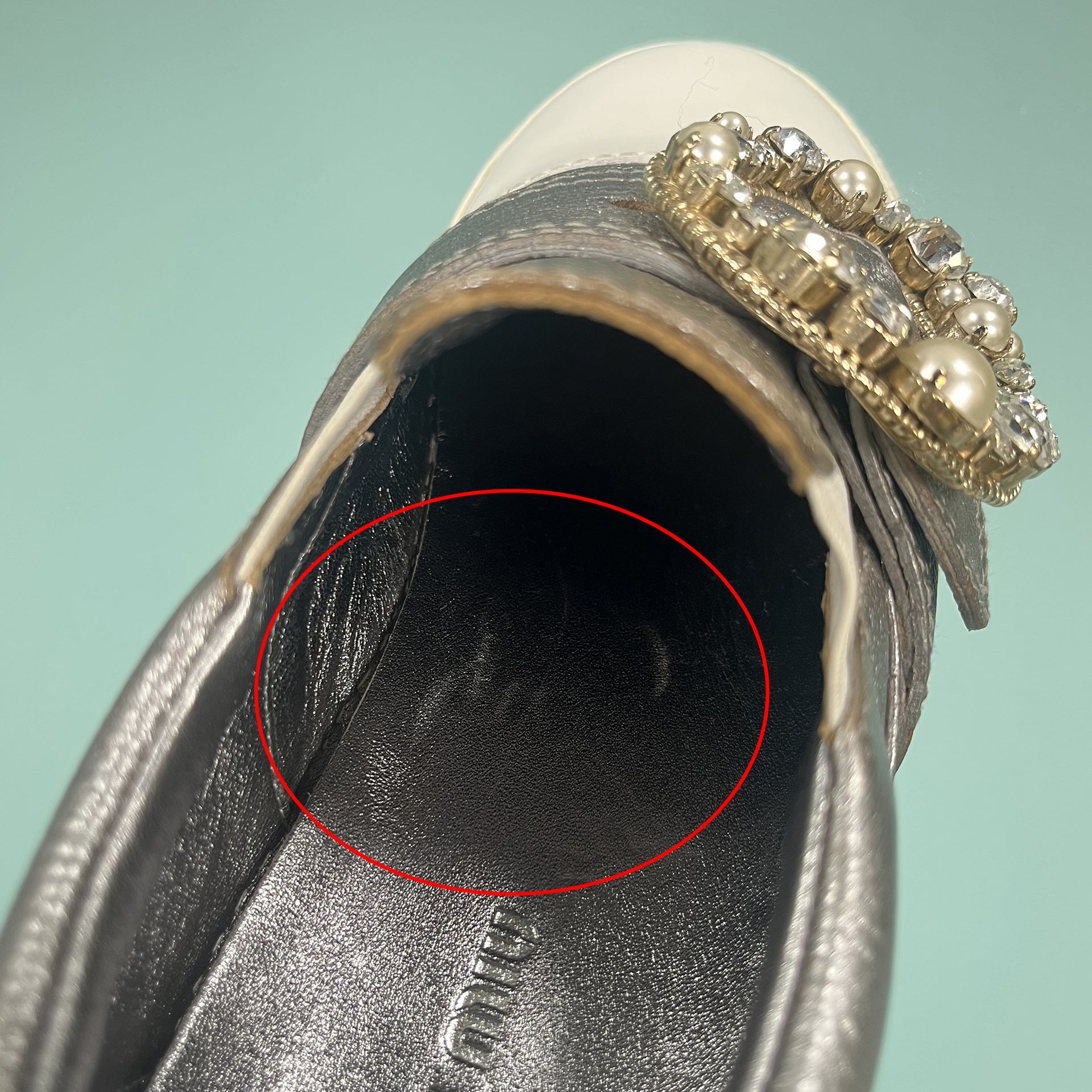 Miu Miu Leather Crystal Sneakers