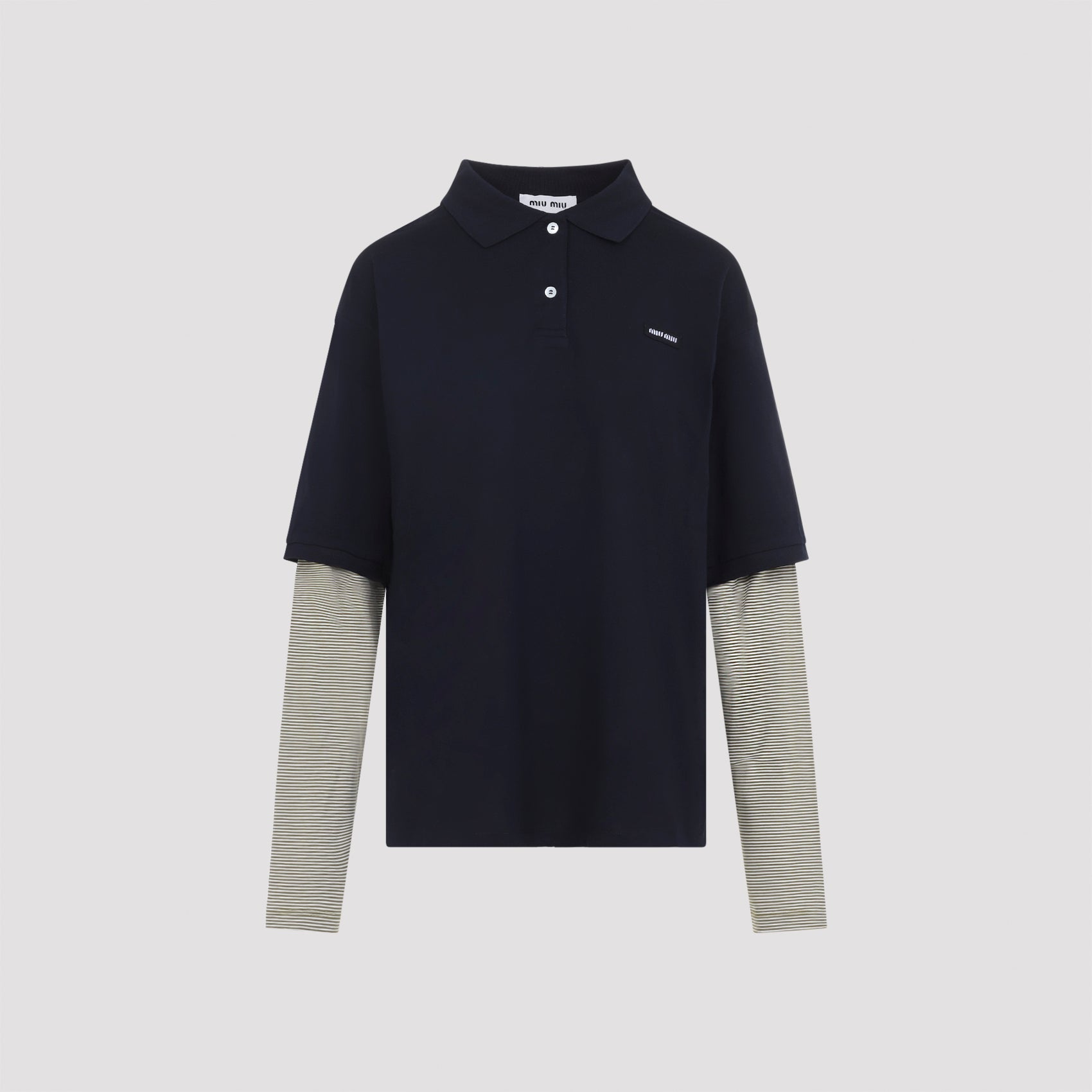 Miu Miu Polo - Blue | 0c3bcbbdd9b7ad4e8dbc8082a00dbcbd637a2faa