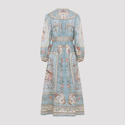 Zimmerman Roselight Plunge Midi Dress - WOMEN CLOTHING - Zimmermann - T.Luxy