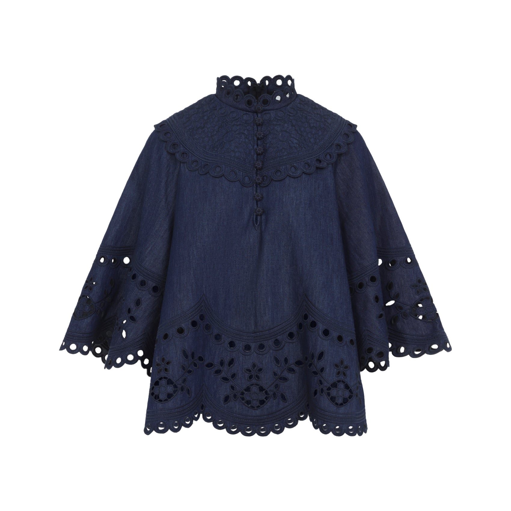 Zimmermann Mahon Broderie Denim Top - WOMEN CLOTHING - Zimmermann - T.Luxy