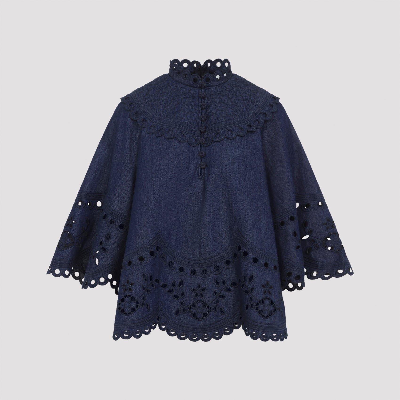 Zimmermann Mahon Broderie Denim Top - WOMEN CLOTHING - Zimmermann - T.Luxy