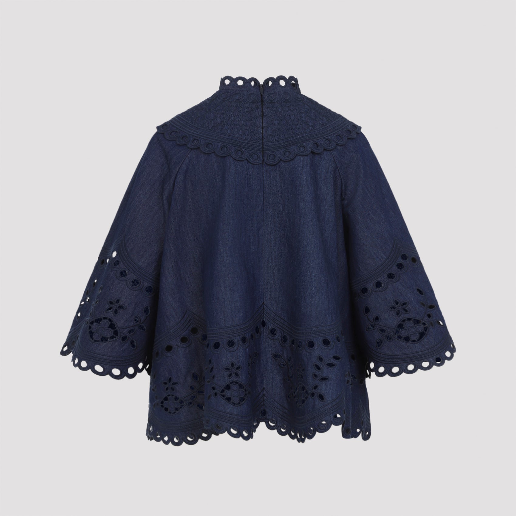 Zimmermann Mahon Broderie Denim Top - WOMEN CLOTHING - Zimmermann - T.Luxy
