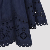 Zimmermann Mahon Broderie Denim Top - WOMEN CLOTHING - Zimmermann - T.Luxy