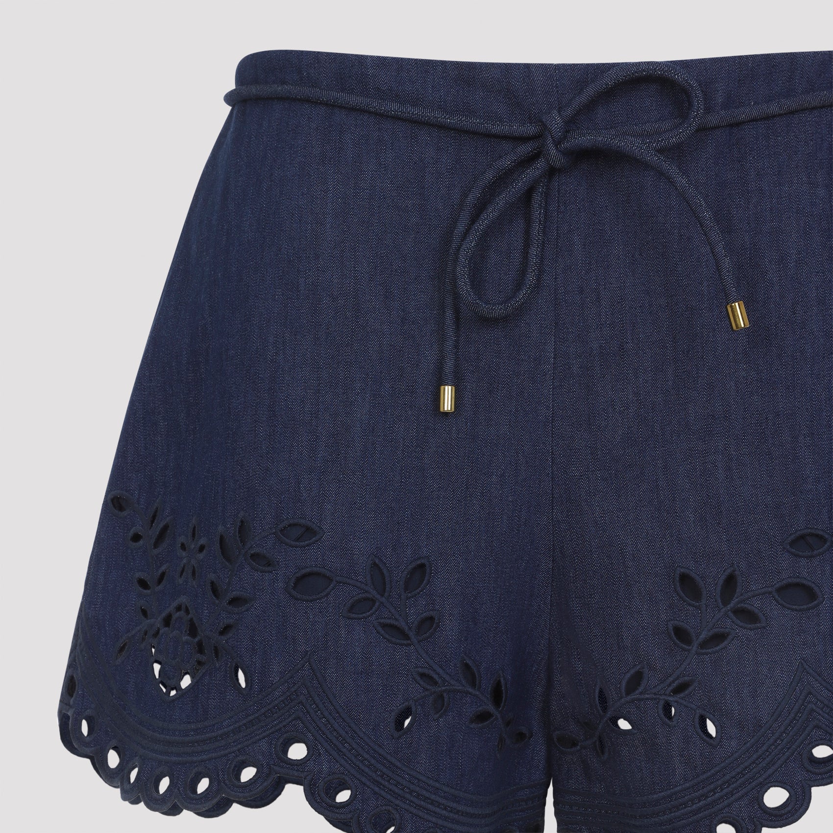 Zimmermann Mahon Broderie Denim Short - WOMEN CLOTHING - Zimmermann - T.Luxy