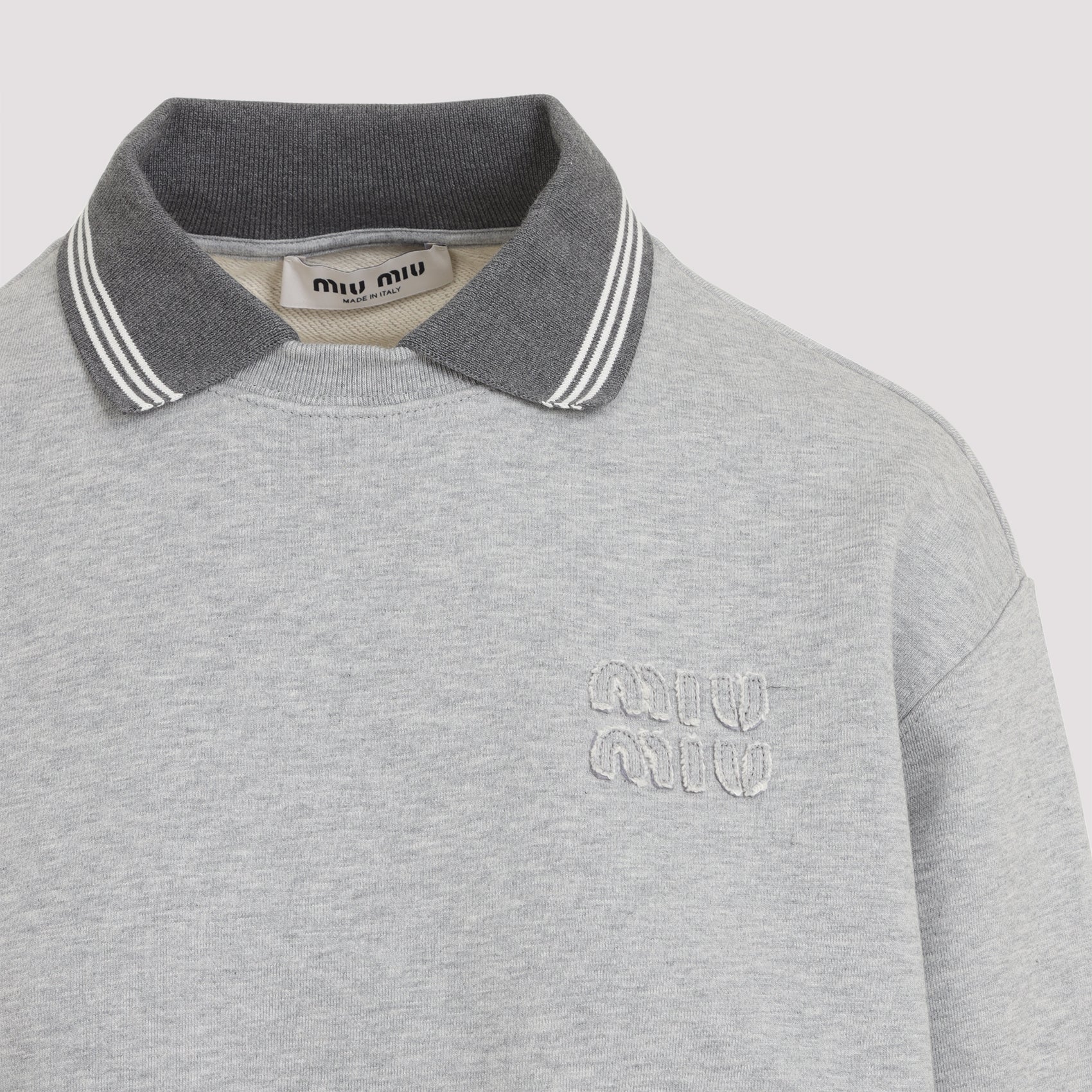Miu Miu SWEATSHIRT - Grey | 2c0acb10270a69c63ada52798fd4fb98e00ad4f2