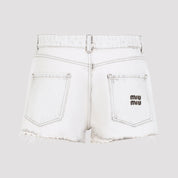 Miu Miu Denim Short - WOMEN CLOTHING - MIU MIU - T.Luxy