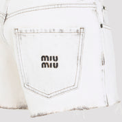 Miu Miu Denim Short - WOMEN CLOTHING - MIU MIU - T.Luxy
