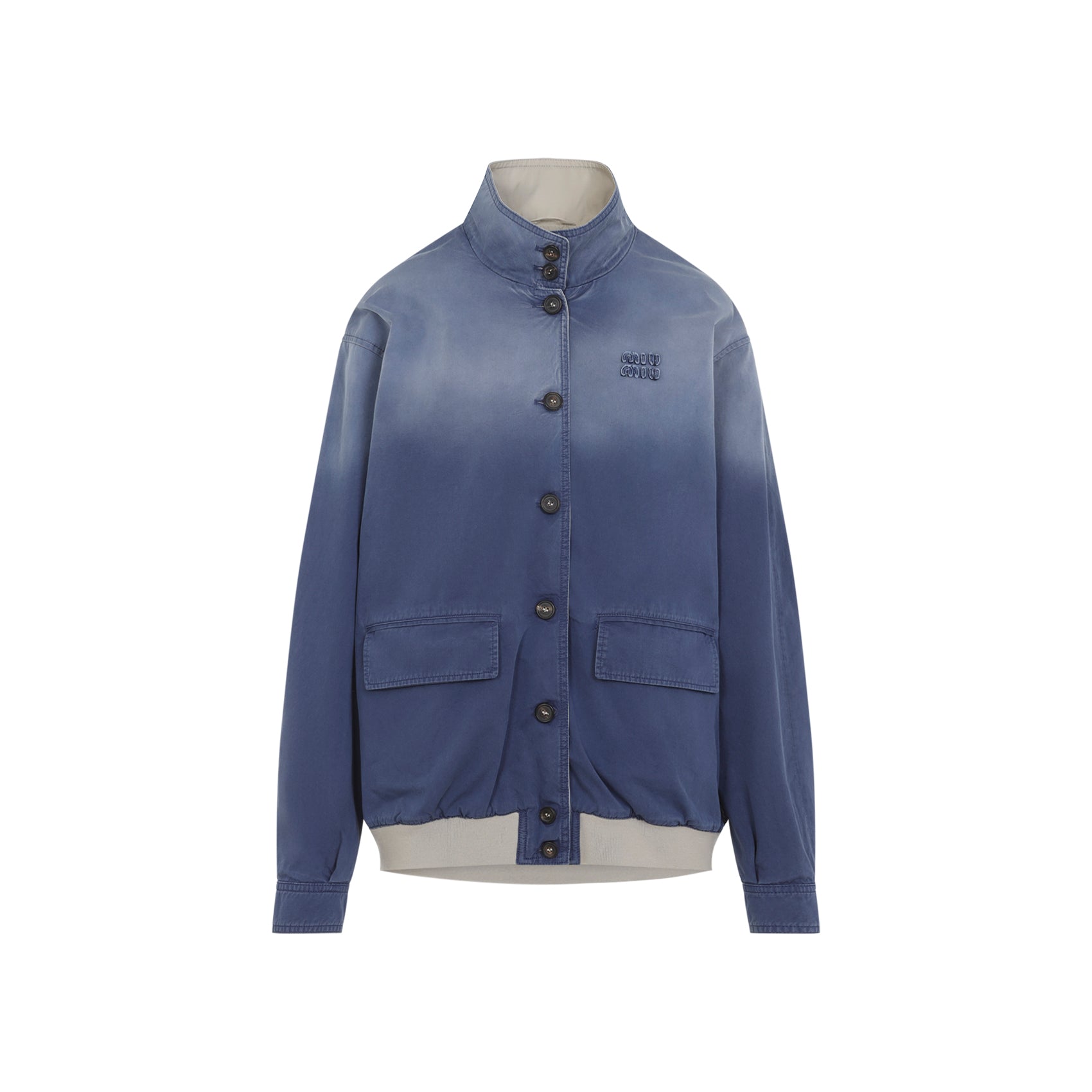 Miu Miu Old Washed Twill Blouson - WOMEN CLOTHING - Miu Miu - T.Luxy