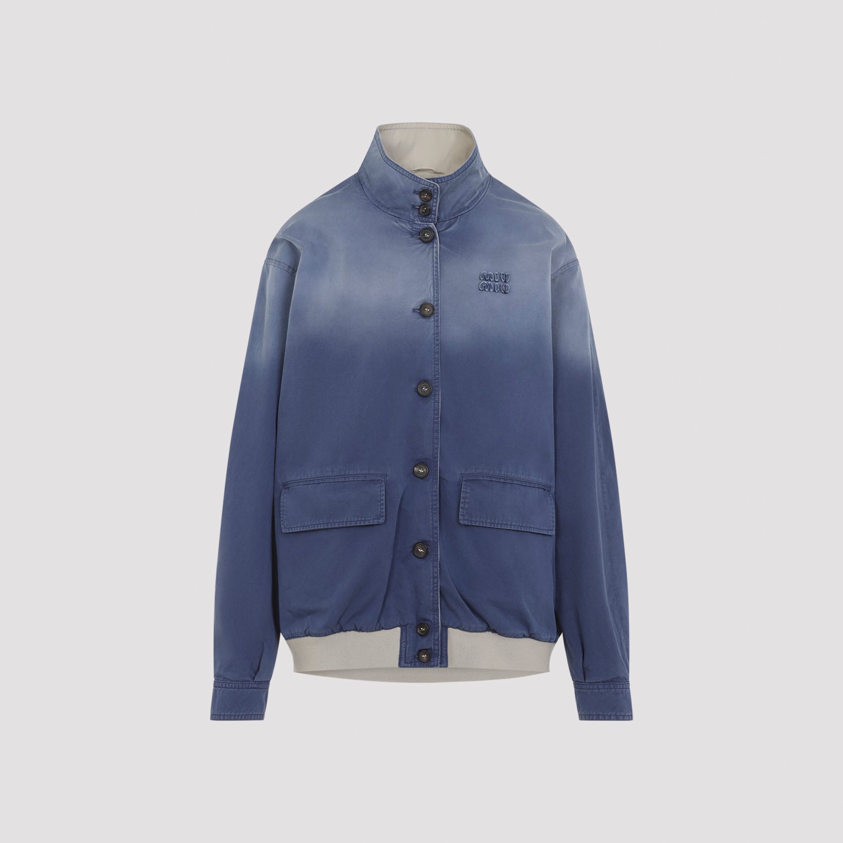 Miu Miu Old Washed Twill Blouson - WOMEN CLOTHING - Miu Miu - T.Luxy