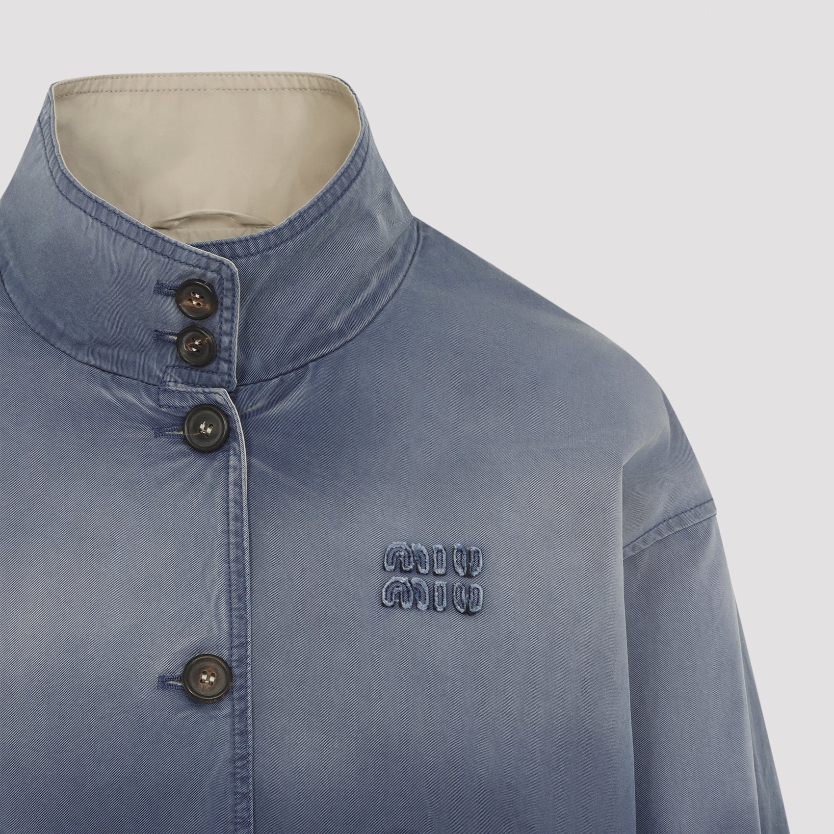 Miu Miu Old Washed Twill Blouson - WOMEN CLOTHING - Miu Miu - T.Luxy