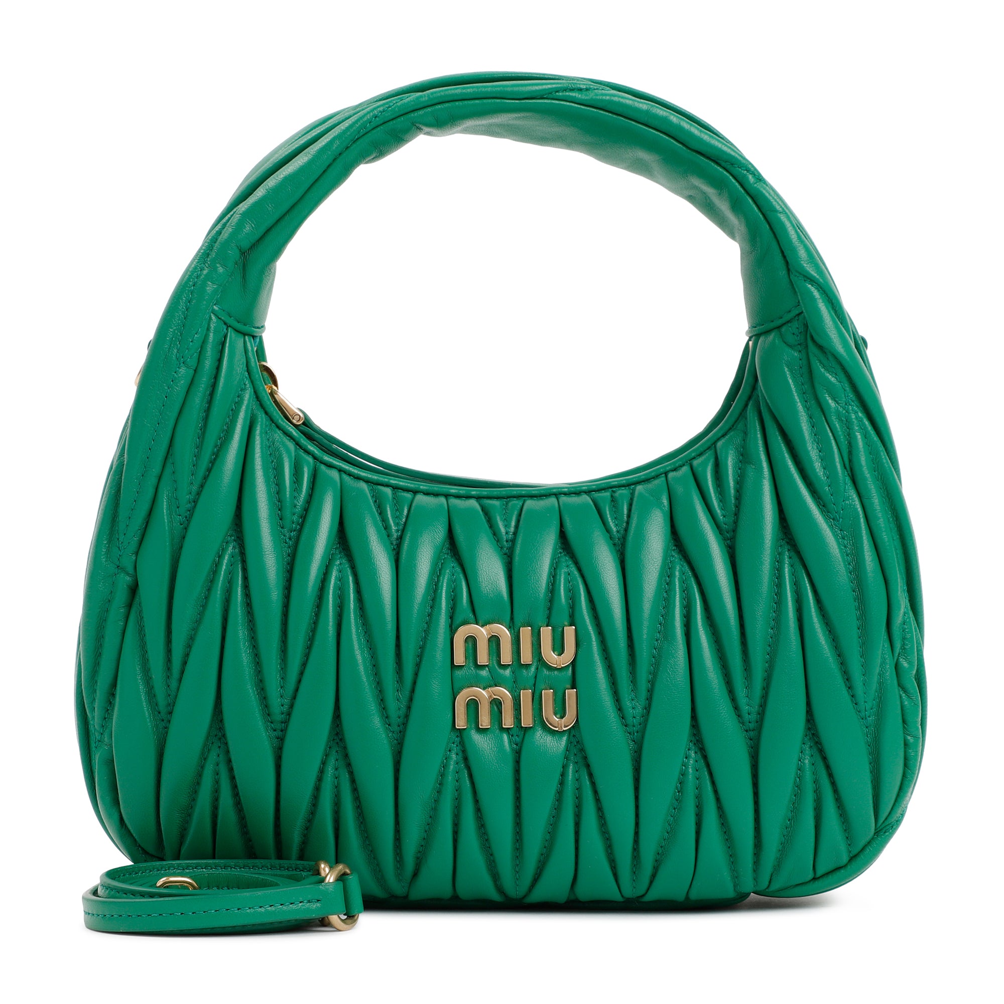 Miu Miu Small Wander Matelassé Hobo Bag - WOMEN BAGS - MIU MIU - T.Luxy