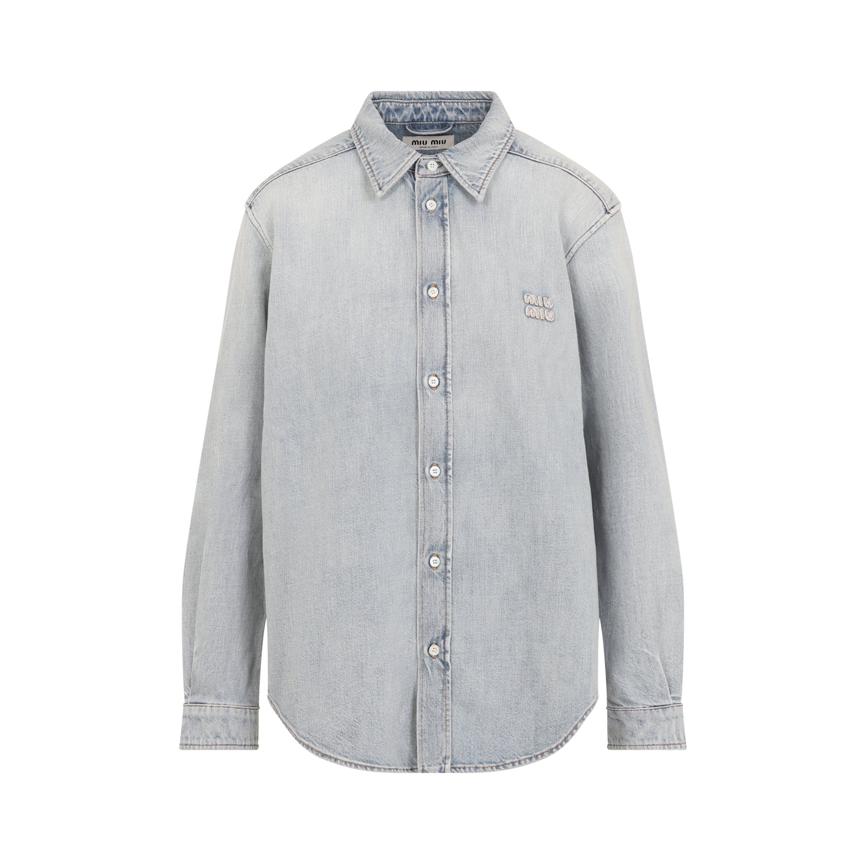 Miu Miu Denim Shirt - WOMEN CLOTHING - MIU MIU - T.Luxy