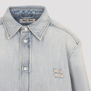 Miu Miu Denim Shirt - WOMEN CLOTHING - MIU MIU - T.Luxy