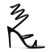 René Caovilla Velvet Snake Sandals - WOMEN SHOES - Rene` Caovilla - T.Luxy