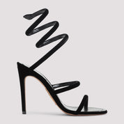 René Caovilla Velvet Snake Sandals - WOMEN SHOES - Rene` Caovilla - T.Luxy