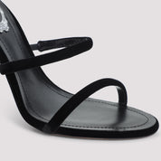 René Caovilla Velvet Snake Sandals - WOMEN SHOES - Rene` Caovilla - T.Luxy