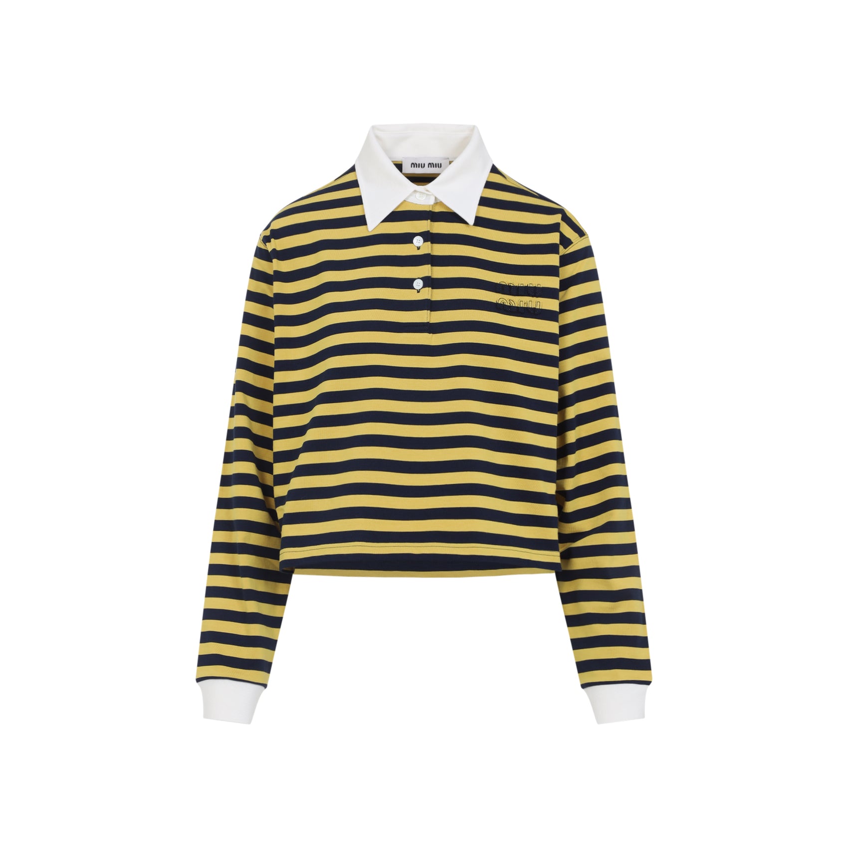 Miu Miu Polo - Yellow & Orange | 227cd104abcd03619d3ddd0562a56875ec614a91