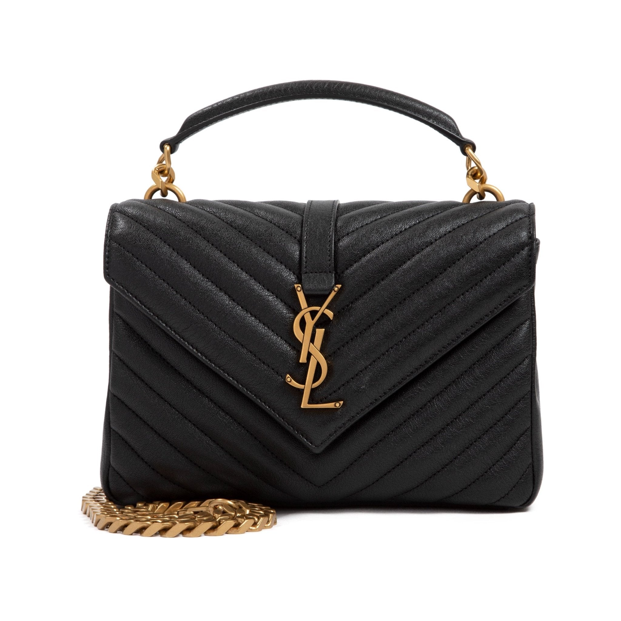 Saint Laurent College Bag In Matelassé Leather - WOMEN BAGS - Saint Laurent - T.Luxy